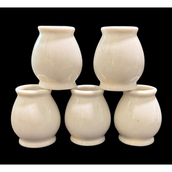 Vintage 5x Peanuts Hawaiian Snoopy & Woodstock w/ Leis Mini Bud 2" Vases - Japan - Picture 2 of 7